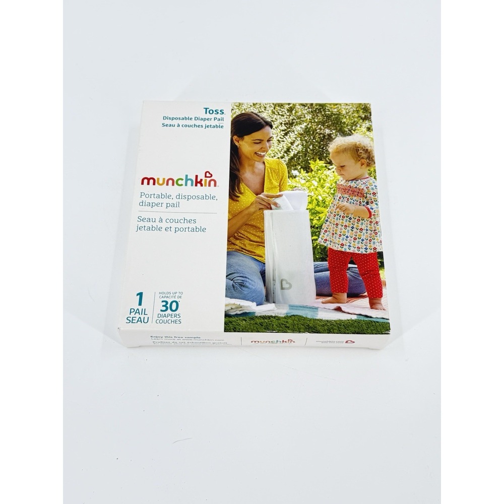 Munchkin Portable Disposable Diaper Pail Holds 30 Diapers NEW